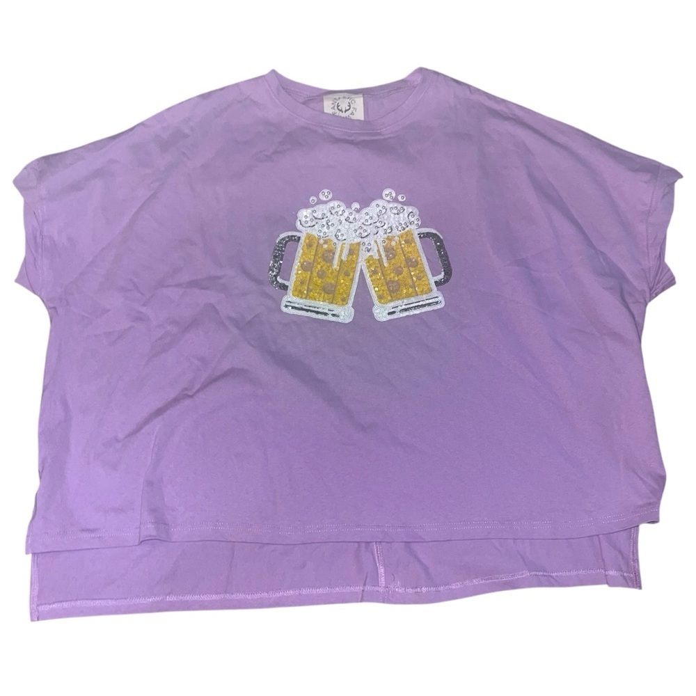 Fantastic Fawn Beer embellished oversized tee